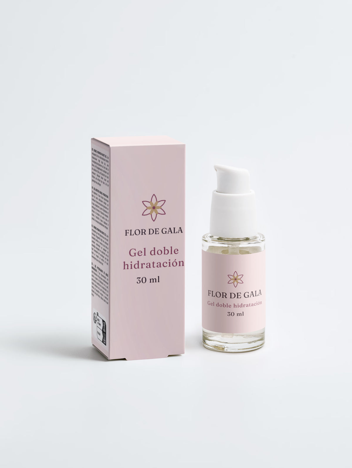 Gel doble hidratación Flor de Gala 30 ml con su caja