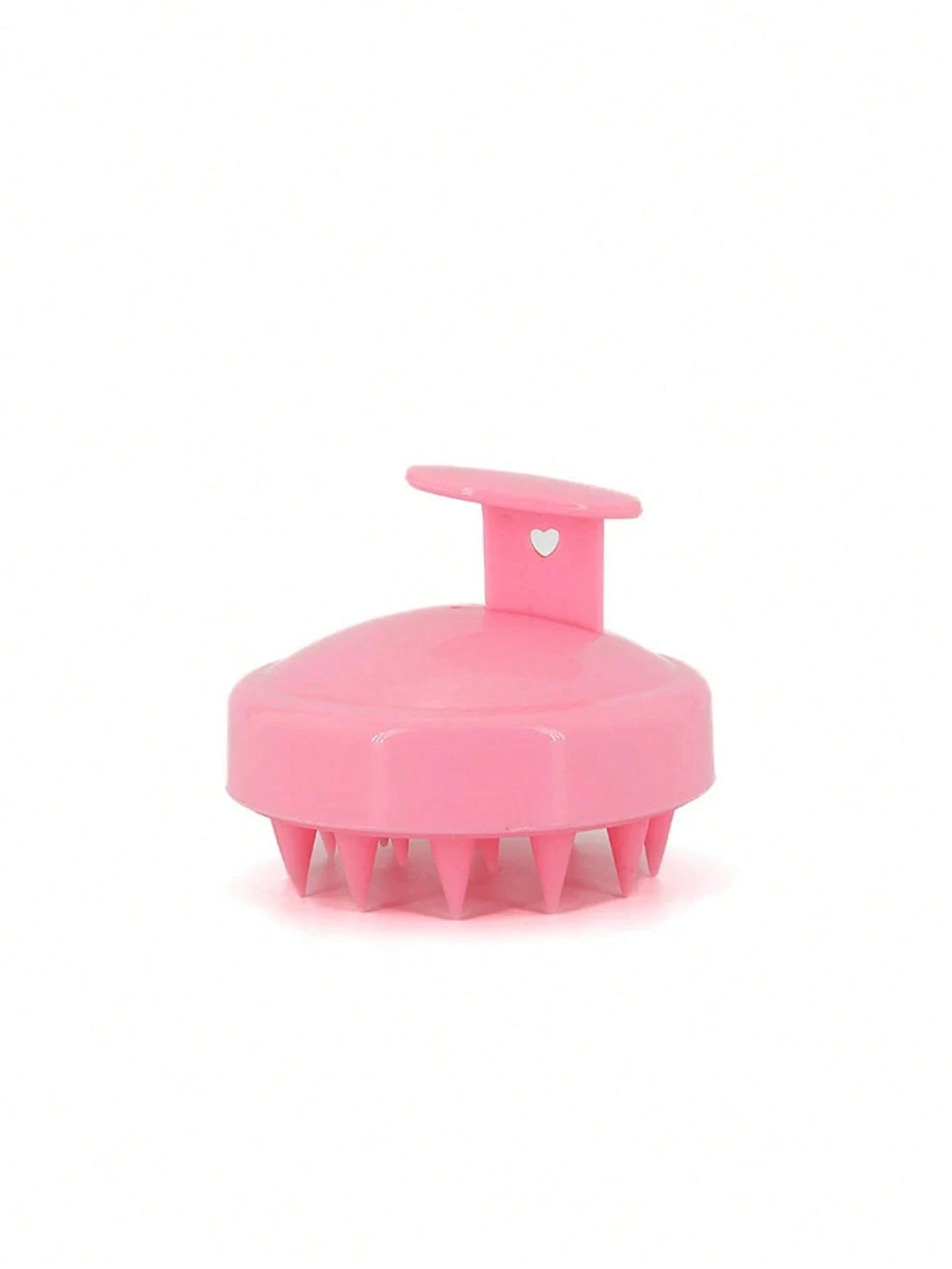 Cepillo masajeador de cuero cabelludo de silicona en color rosa