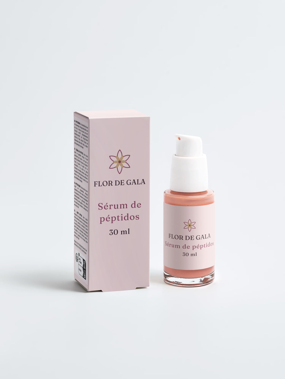 Sérum de péptidos Flor de Gala 30 ml con su caja